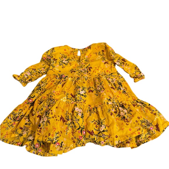 Old Navy Yellow Floral Kids Dress - Picture 2 of 3